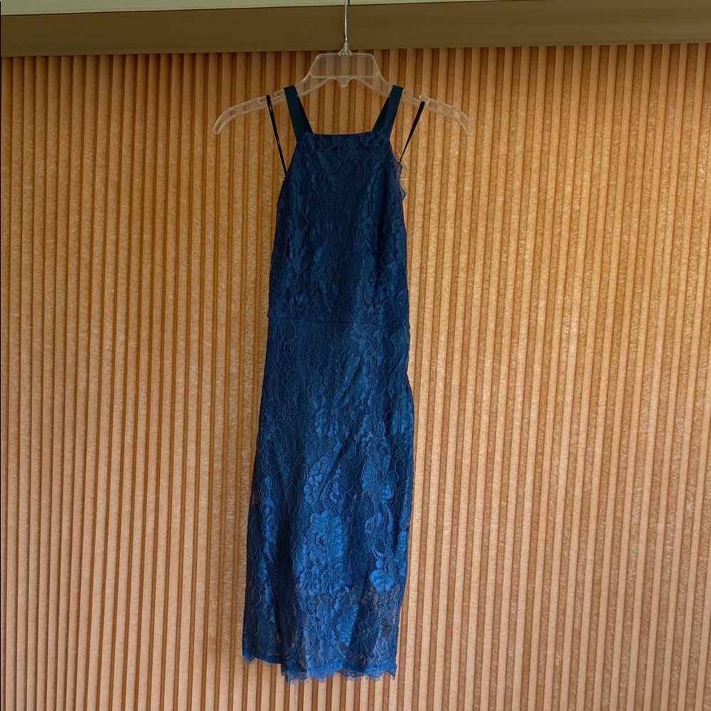 Lulus Elegant Blue Lace Dress